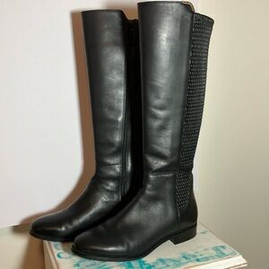 Cole Haan black Rockland size 6.5 B elastic calf boots